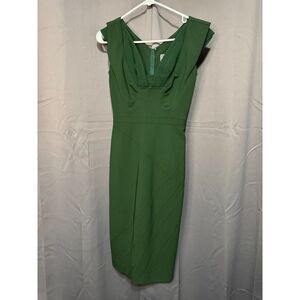 Zac Posen Emerald Green Sheath Dress Size 0 Cocktail Evening Formal Dress